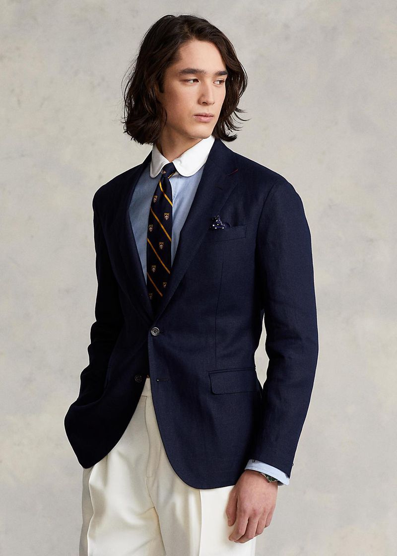 ポロ ラルフ ローレン ブレザー メンズ ネイビー Polo Soft リネン Suit Jacket DFBZT7984